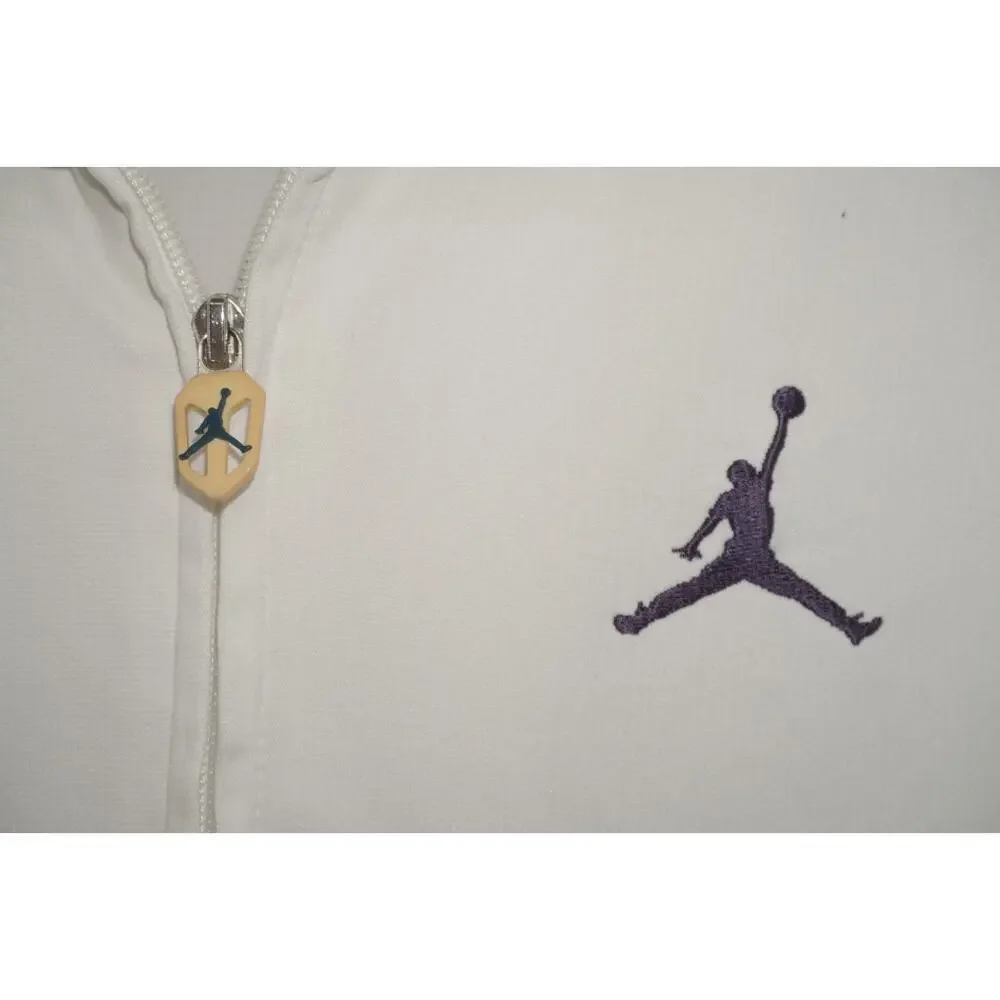 Jordan Jumpman Full Zip Track Jacket White Blue Men’s Athletic Y2K Size L